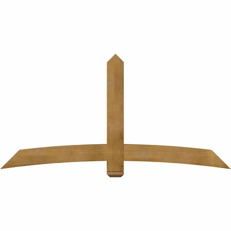 Ekena Millwork Bellingham Rough Sawn Timber Gable Bracket, Western Red Cedar, 84"W x 42"H x 6"D x 6"F, 12/12 Pitch GBW084X42X0606BEL00RWR